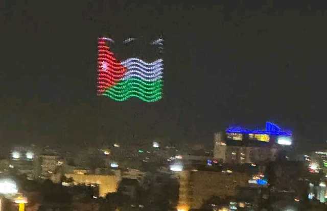عروض درون مبهرة في سماء العاصمة احتفالاً بفوز “النشامى” على عُمان