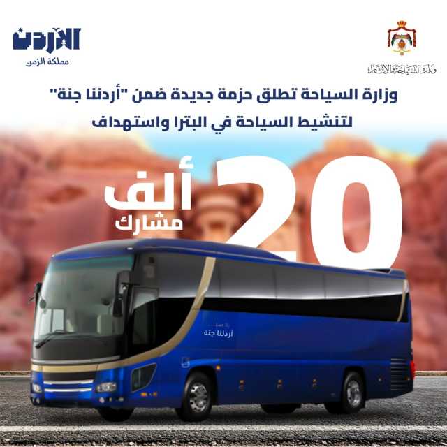 وزارة السياحة تطلق حزمة جديدة ضمن “أردننا جنة” لتنشيط السياحة في البترا واستهداف 20 ألف مشارك