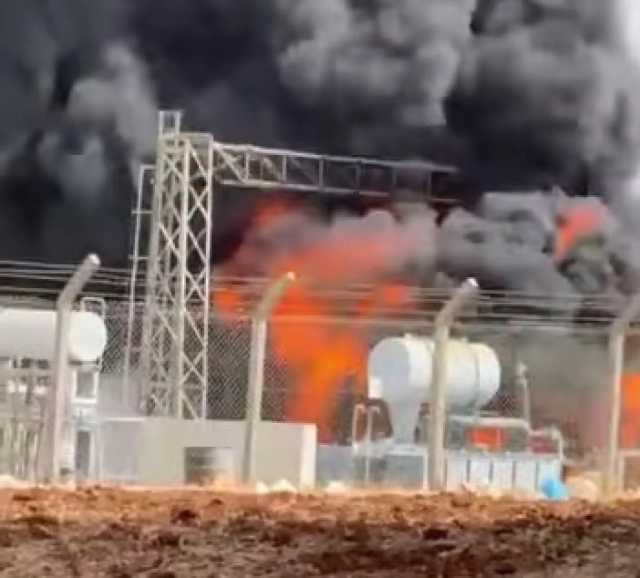 عاجل | بالفيديو .. حريق يندلع في محطة تحويل الصبيحي