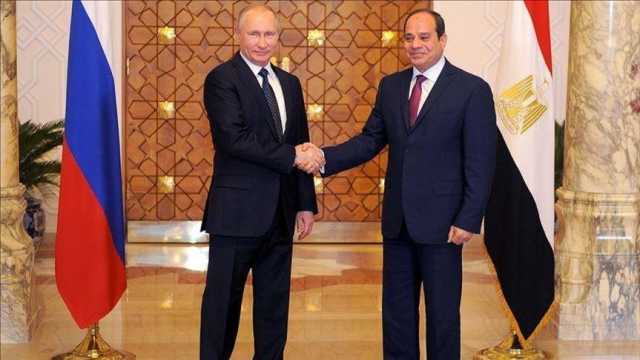 السيسي وبوتين يؤكدان أولوية حل الدولتين لضمان أمن المنطقة