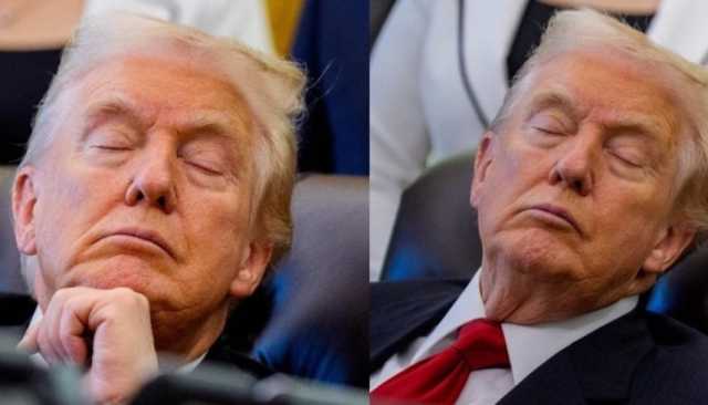 ترامب يغفو أثناء مؤتمر صحافي بالبيت الأبيض .. فيديو يثير ضجة عالمية .. شاهد