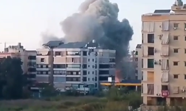 بالفيديو .. مشاهد توثق لحظة القصف الإسرائيلي على الضاحية الجنوبية لبيروت
