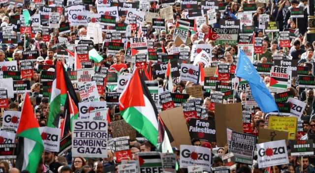 100 الف متظاهر في لندن رفضا للحرب الصهيونية على غزة