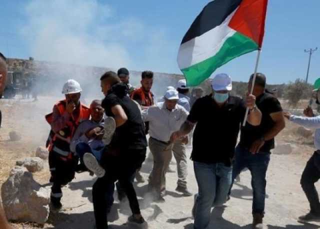 الضفة.. إصابة 7 فلسطينيين خلال تفريق الجيش الإسرائيلي مسيرات