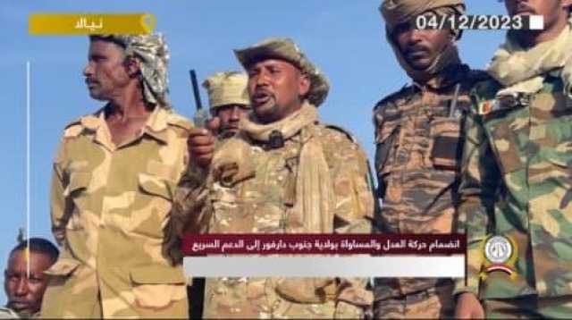 العدل والمساواة توضح حول انضمام قواتها في نيالا إلى الدعم السريع
