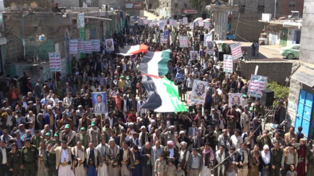 أبناء محافظة ريمة في مسيرة جماهيرية حاشدة تأييداً لعملية طوفان الأقصى