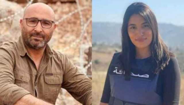 استشهاد مراسلة ومصور الميادين فرح عمر وربيع المعماري بغارة صهيونية في جنوب لبنان