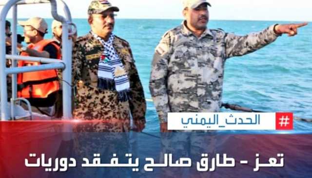 طارق عفاش يحرس سفن إسرائيل وهو يلبس الشال الفلسطيني!