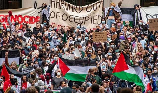 ثورة طلابية في 40 جامعة أمريكية ضد العدوان الصهيوني على غزة