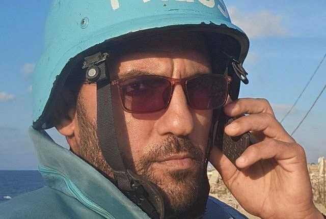 استشهاد الصحفي أحمد اللوح بقصف صهيوني على النصيرات