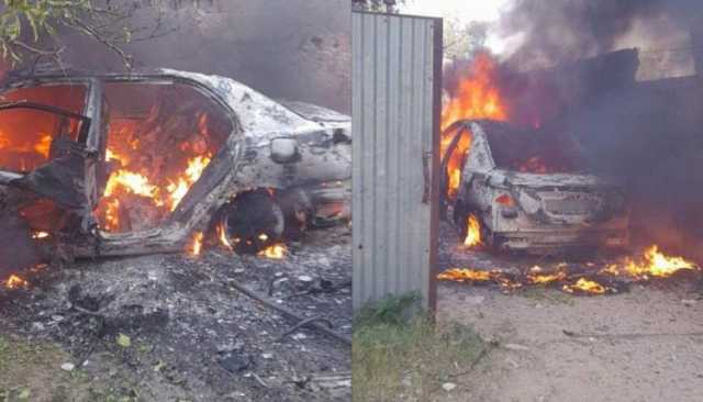 شهيدان إثر قصف العدو الصهيوني مركبة في خان يونس