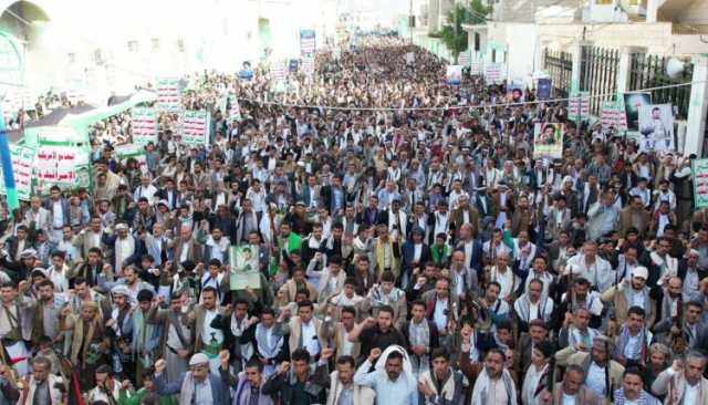 200 مسيرة جماهيرية حاشدة في حجة نصرةً لغزة وتنديداً بالعدوان الأمريكي على اليمن