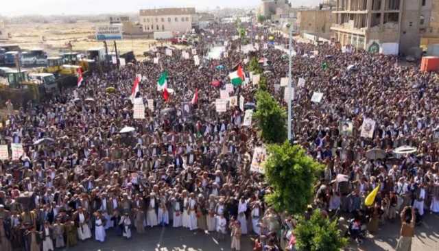 مسيرات جماهيرية حاشدة في 74 ساحة بعمران نصرة لغزة وتحدياً للعدوان الأمريكي