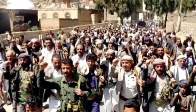 قبائل شبام كوكبان بالمحويت تؤكد الجهوزية لمواجهة العدو الأمريكي الصهيوني