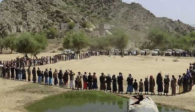 قبائل الجميمة بحجة تعلن النكف والنفير لمواجهة العدوان الأمريكي الصهيوني