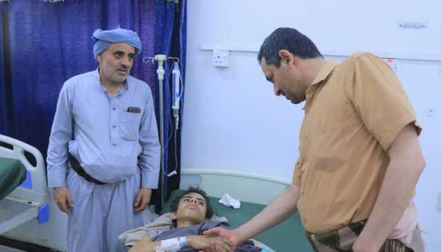الاطلاع على أوضاع جرحى مجزرة ميناء رأس عيسى في الحديدة