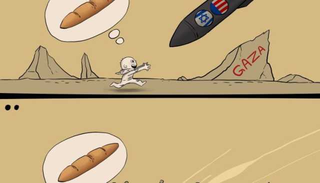 شاهد | غزة لا طعام.. لا دواء.. لا مفر! .. كاريكاتير