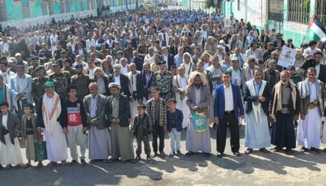 مسيرات حاشدة في حجة وفاء للشهداء وإعلان الجهوزية العالية