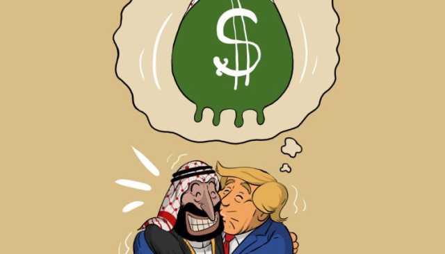 هكذا احتضن ترامب البقرة الحلوب بشغف (شاهد الصورة)