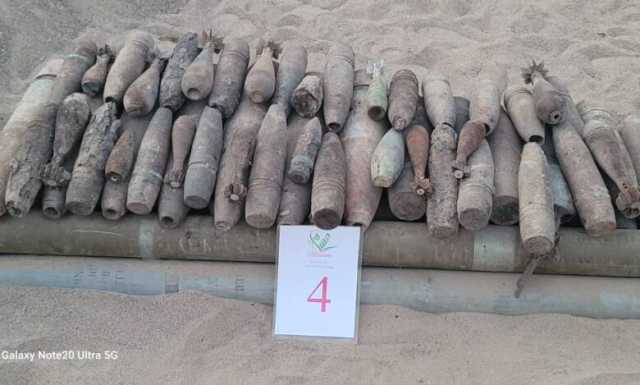 مشروع سعودي يدمر 3,036 لغمًا ومتفجرات ويُعدم 6 صواريخ كاتيوشا في باب المندب