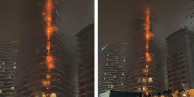 حريق ضخم في فندق وسط إسطنبول