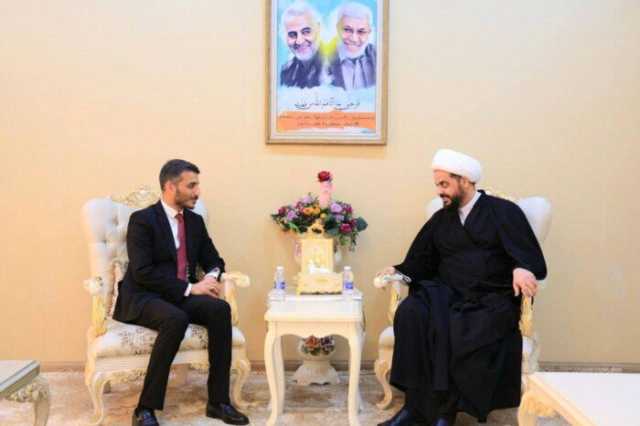 الخزعلي ومحافظ النجف يبحثان الواقع الخدمي والعمراني في المحافظة