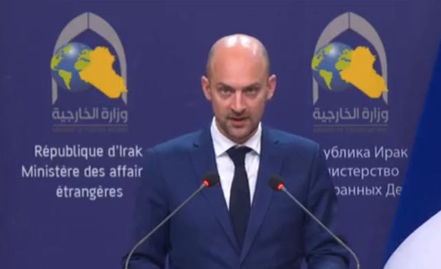 وزير الخارجية الفرنسي: ندعم سيادة العراق ولدينا علاقات وثيقة مع بغداد