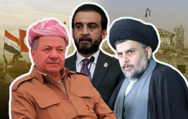 فرص إعادة احياء التحالف الثلاثي بين الصدر وبارزاني والحلبوسي تنتعش