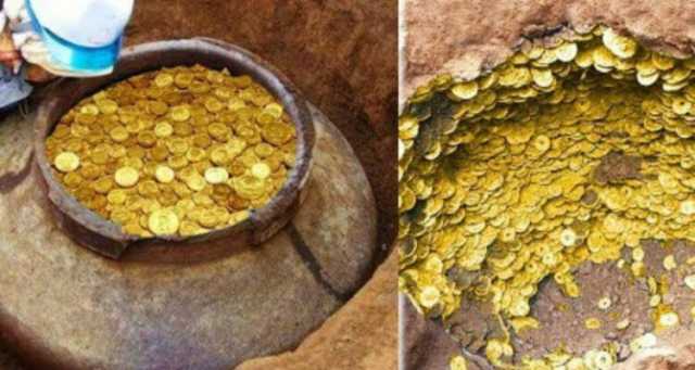 على عمق 12 متر.. مواطن عربي ينقذ حماره من حفرة ليكتشف بعدها انها بوابة لترسانة من الذهب النادر