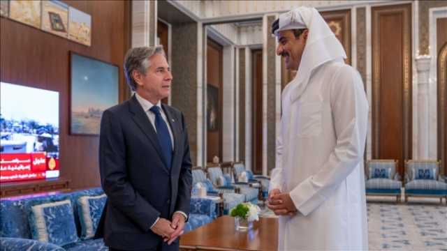 بلينكن يبحث مع أمير قطر جهود وقف إطلاق النار بغزة.. 'لا ينبغي لأي جهة تقويضها'