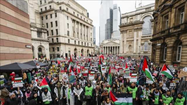 للأسبوع الـ9.. مسيرة ضخمة في لندن تضامنا مع الشعب الفلسطيني
