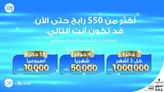 النسخة السادسة من سحب حساب مسك.. 8.5 مليون ريال جوائز المصرف