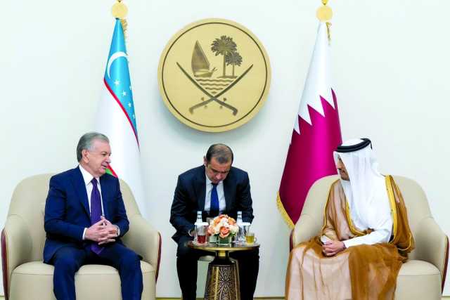 رئيس أوزبكستان يصل الدوحة في زيارة دولة