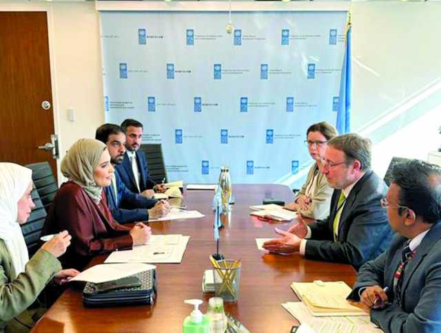 مريم العطية تجتمع مع مسؤولين بالأمم المتحدة