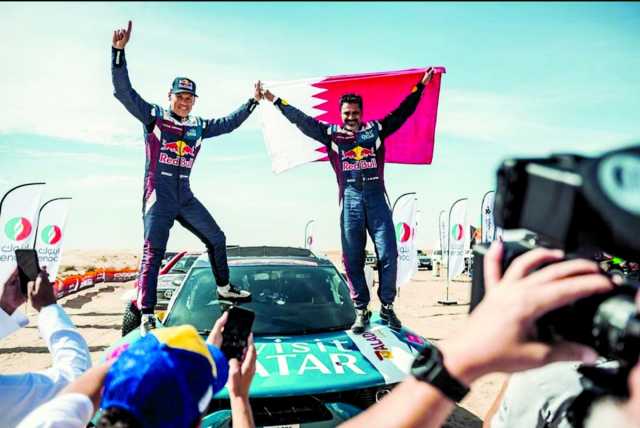 العطية بطلاً لكأس العالم للراليات الصحراوية «باها»