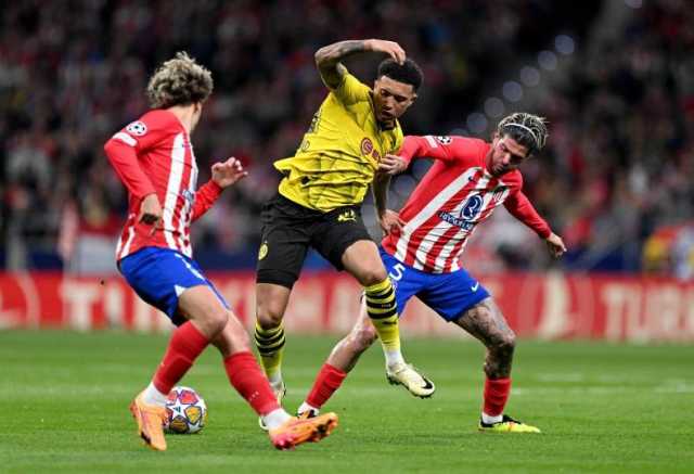 أتلتيكو مدريد يتغلب على دورتموند بثنائية في ذهاب ربع نهائي أبطال أوروبا