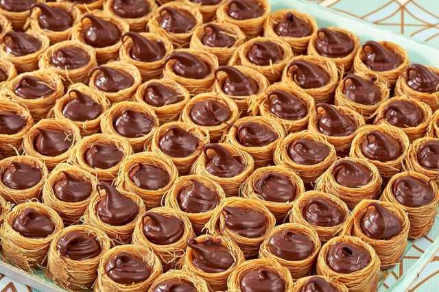 حلويات رمضان.. طريقة عمل كنافة عش البلبل بحشو النوتيلا