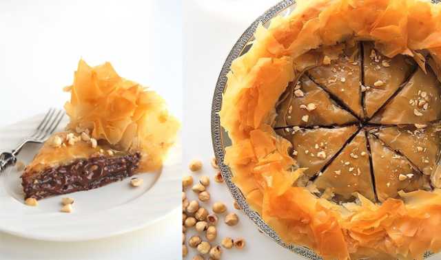 حلويات رمضان.. طريقة عمل البقلاوة بطبقات الشوكولاتة والبندق
