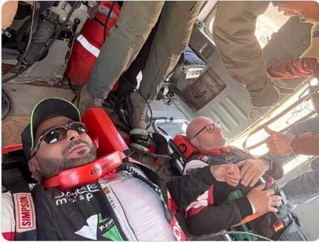 يزيد الراجحي يتعرض لحادث خلال منافسات “رالي باها الأردن”