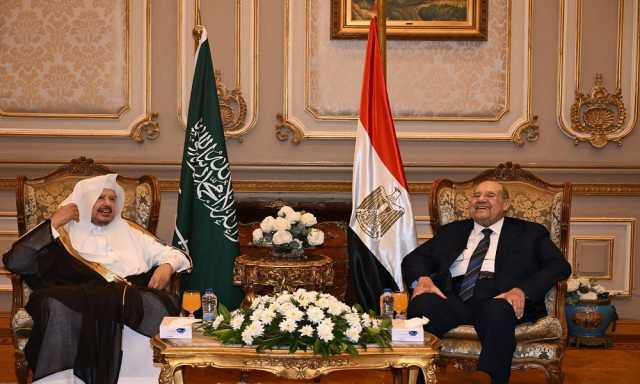 رئيس مجلس الشورى يلتقي رئيس مجلس الشيوخ المصري