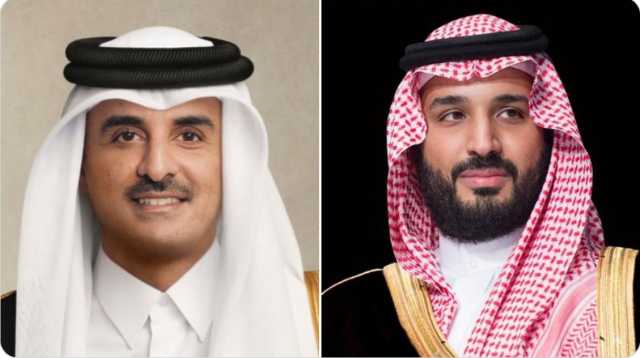 ولي العهد لأمير قطر: عدوان إيران سافر لا يمكن تبريره