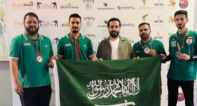 6 ميداليات لأخضر البلياردو والسنوكر في كأس الاتحاد العربي