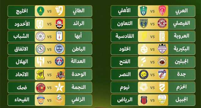 مواجهات متباينة في دور الـ32 من كأس الملك