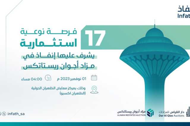 إقامة مزادٍ لبيع 17 عقاراً متنوعاً في المنطقة الشرقية