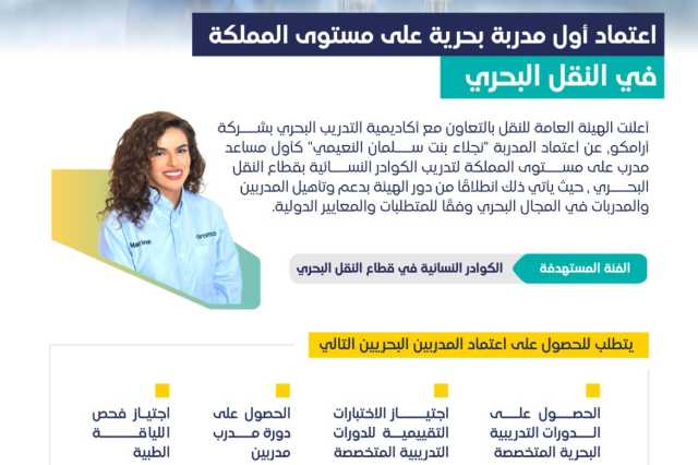 نجلاء النعيمي أول مدربة بحرية على مستوى المملكة
