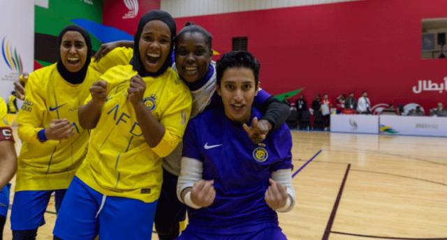 ذهب قدم الصالات بين سيدات النصر والشباب