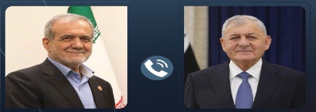 رشيد يطمئن الرئيس الإيراني بأن العراق يشكل الخط الدفاعي الأول عن إيران ورئتها الثانية