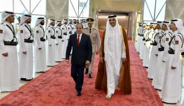 بيان مشترك لأمير قطر والرئيس المصري حول التصعيد الإسرائيلي في غزة