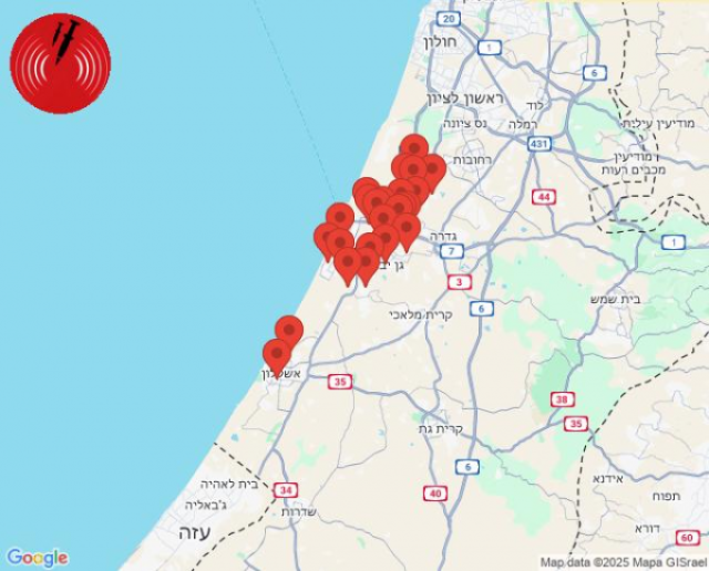 صافرات الإنذار تدوي في أسدود وعسقلان بعد رشقة صاروخية من غزة