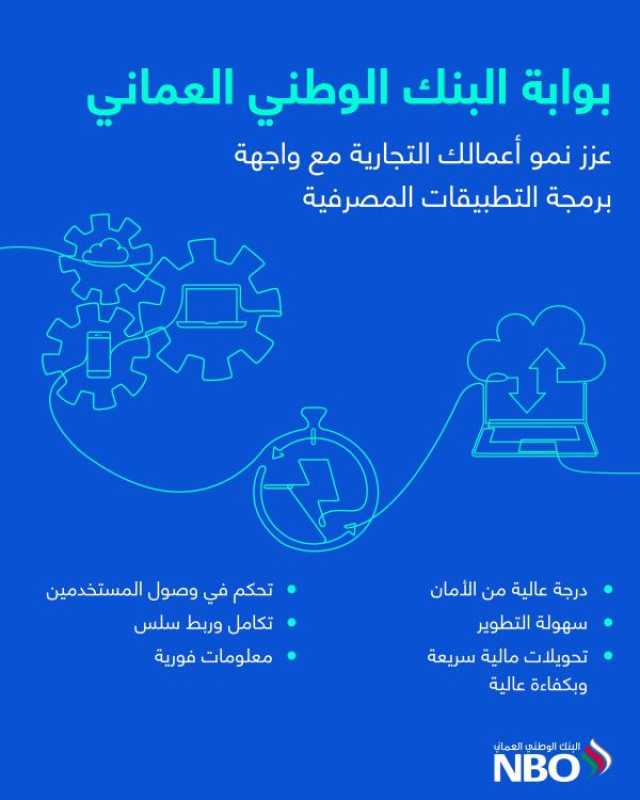 البنك الوطني العُماني يُطلق 'واجهة برمجة التطبيقات' لتسريع وتيرة التحول الرقمي